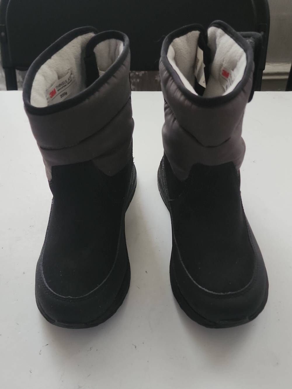 UGG Kids Black and Gray Insulated Snow Boots.  In Excellent Condition